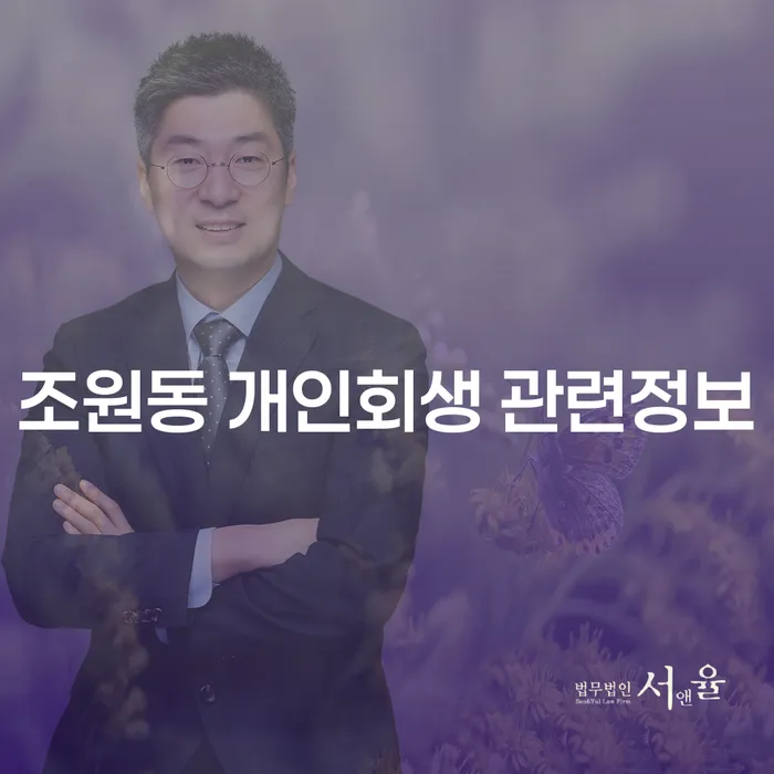 조원동 개인회생 관련정보