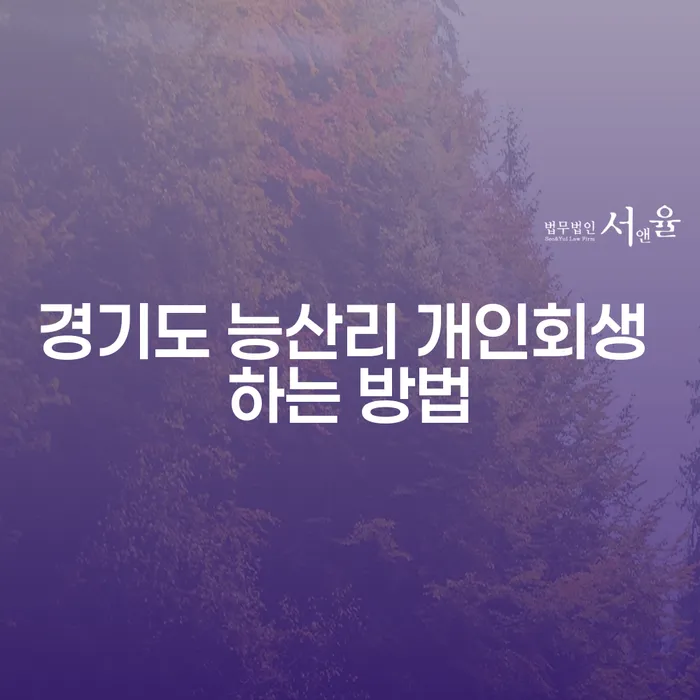 경기도 능산리 개인회생 하는 방법, 어떻게 시작해야 할까요?