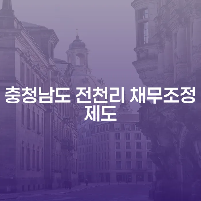 충청남도 전천리 채무조정제도를 통해 개인회생아파트 문제 해결하기, 어떻게 해야 할까요?