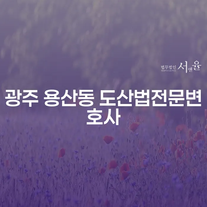 광주 용산동 도산법전문변호사를 만나야 하는 이유는 무엇일까요?